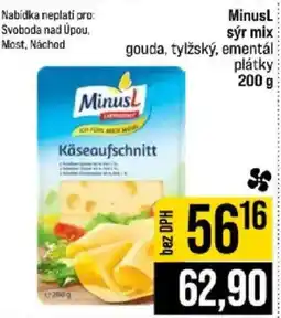 Jip MinusL sýr mix gouda, tylšký, ementál plátky nabídka