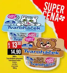 Jip Milko Tvaroháček ochucený tvarohový krém nabídka
