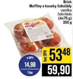 Jip Brick muffiny s kousky čokolády vanilka čokoláda nabídka