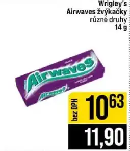 Jip Wrigley's Airwaves žvýkačky nabídka