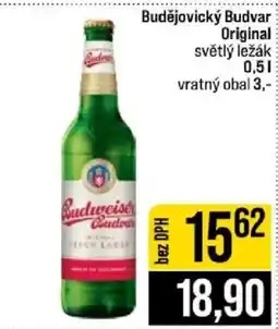 Jip Budějovický Budvar Original světlý ležák nabídka