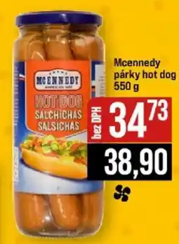 Jip Mcennedy párky hot dog nabídka