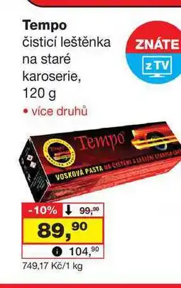 Barvy a laky drogerie Tempo čisticí leštěnka na staré karoserie nabídka