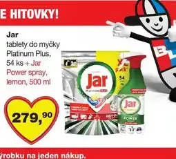 Barvy a laky drogerie Jar tablety do myčky Platinum Plus, 54 ks nabídka