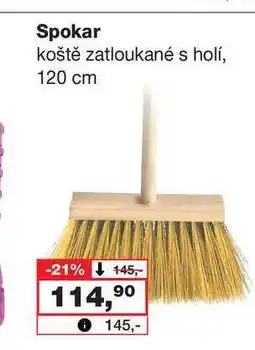 Barvy a laky drogerie Spokar koště zatloukané s holí, 120 cm nabídka