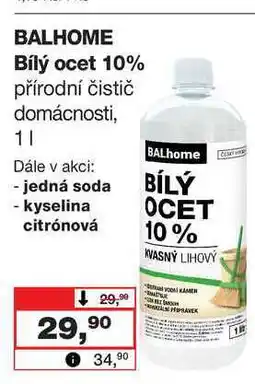 Barvy a laky drogerie BALHOME Bílý ocet 10% přírodní čistič domácnosti nabídka