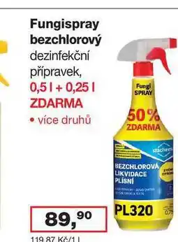 Barvy a laky drogerie Fungispray bezchlorový dezinfekční přípravek nabídka