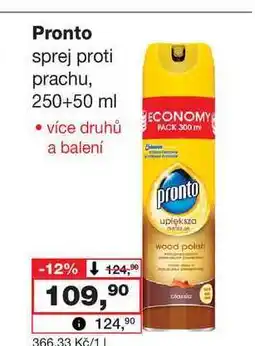 Barvy a laky drogerie Pronto sprej proti prachu, 250+50 ml nabídka