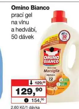 Barvy a laky drogerie Omino Bianco prací gel na vinu a hedvábí, 50 dávek nabídka