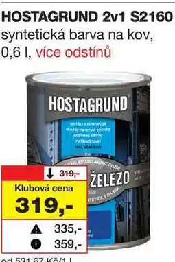 Barvy a laky drogerie HOSTAGRUND 2v1 S2160 syntetická barva na kov nabídka