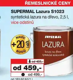 Barvy a laky drogerie SUPERMAL Lazura $1023 syntetická lazura na dřevo nabídka