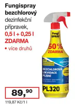 Barvy a laky drogerie Stachema fungispray bezchlorový dezinfekční přípravek nabídka