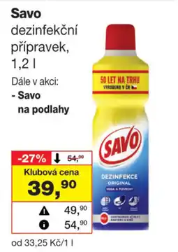 Barvy a laky drogerie Savo dezinfekční přípravek nabídka