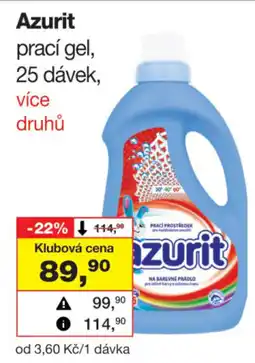 Barvy a laky drogerie Azurit prací gel nabídka