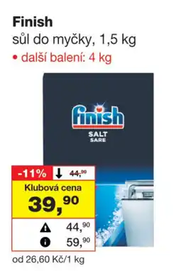 Barvy a laky drogerie Finish sůl do myčky nabídka