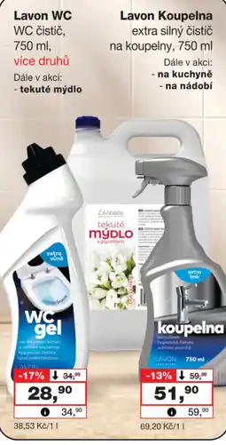 Barvy a laky drogerie Lavon wc čistič nabídka
