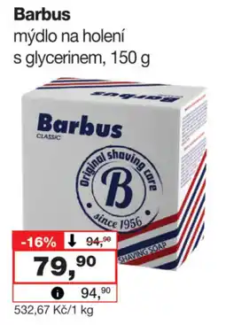 Barvy a laky drogerie Barbus mýdlo na holení s glycerinem nabídka
