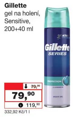 Barvy a laky drogerie Gillette gel na holení, Sensitive nabídka