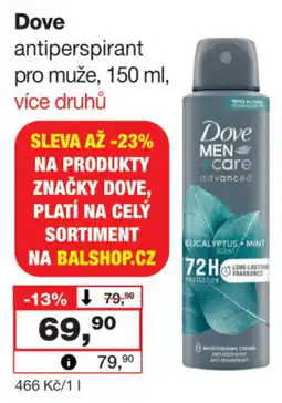 Barvy a laky drogerie Dove antiperspirant pro muže nabídka