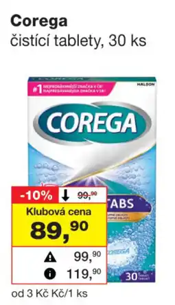 Barvy a laky drogerie Corega čistící tablety nabídka