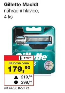 Barvy a laky drogerie Gillette Mach3 náhradní hlavice nabídka