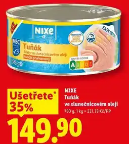 Lidl NIXE Tuňák ve slunečnicovém oleji, 750 nabídka