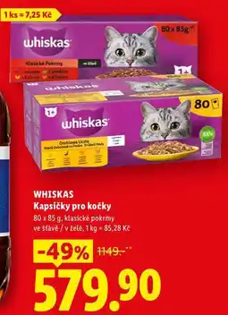 Lidl WHISKAS Kapsičky pro kočky nabídka