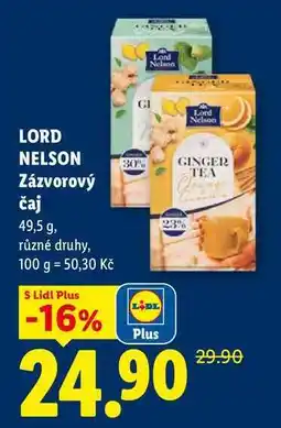 Lidl LORD NELSON Zázvorový čaj, 49,5 g, různé druhy nabídka