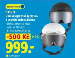 Lidl CRIVIT Dámská/pánská lyžařská a snowboardová helma nabídka