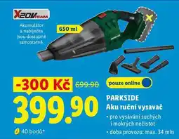 Lidl PARKSIDE Aku ruční vysavač nabídka