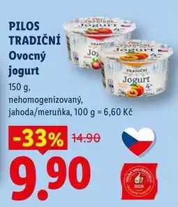 Lidl PILOS TRADIČNÍ Ovocný jogurt nabídka