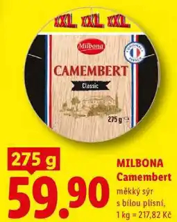 Lidl MILBONA Camembert nabídka