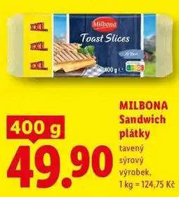 Lidl MILBONA Sandwich plátky nabídka