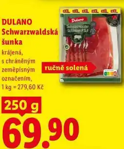 Lidl DULANO Schwarzwaldská šunka nabídka