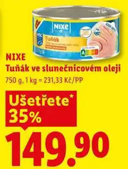 Lidl NIXE Tuñák Tuňák ve slunečnicovém oleji nabídka