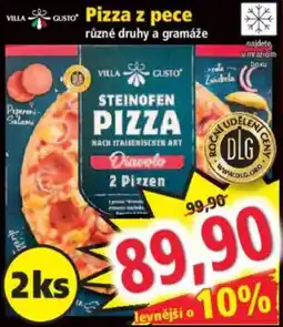 Norma Villa Gusto Steinofen Pizza nabídka