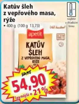 Norma apetit katův šleh z vepřového masa rýže nabídka