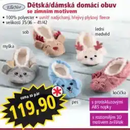 Norma ElleNor dětská/dámská domácí obuv se zimním motivem nabídka