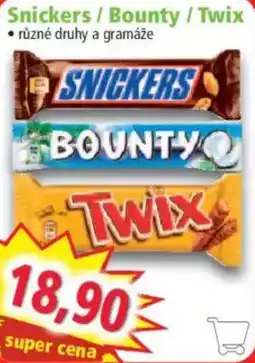 Norma Snickers Bounty Twix nabídka