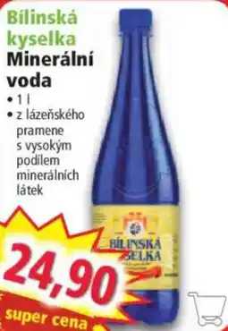 Norma Bilinská kyselka minerální voda nabídka