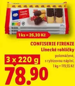 Lidl CONFISERIE FIRENZE Linecké rohlíčky nabídka