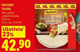Lidl TASTINO Tortilly nabídka