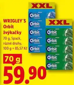 Lidl WRIGLEY'S Orbit žvýkačky nabídka