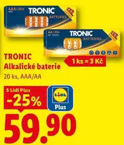 Lidl TRONIC Alkalické baterie, 20 ks nabídka