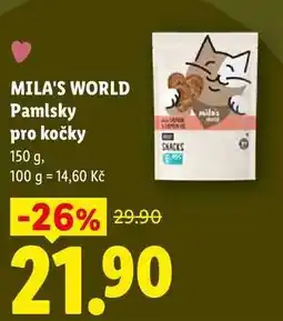 Lidl MILA'S WORLD Pamlsky pro kočky nabídka