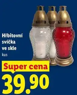 Lidl Hřbitovní svíčka ve skle nabídka