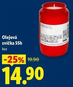 Lidl Olejová svíčka 55h nabídka
