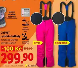 Lidl CRIVIT Lyžařské kalhoty nabídka