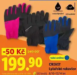 Lidl CRIVIT Lyžařské rukavice nabídka