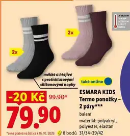 Lidl ESMARA KIDS Termo ponožky - 2 páry nabídka